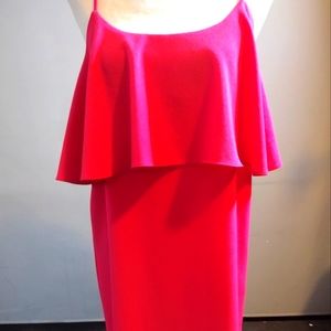 Felicity & Coco Bright Fuchsia Popover Spaghetti strap formal dress size xs